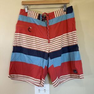 Patagonia ‎ Stretch Wavefarer Board Shorts Mens 36 Striped 10" Inseam